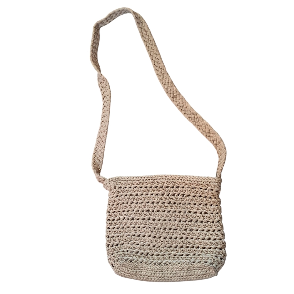 Lina Crocheted Ecru Shoulder/crossbody Purse Bag